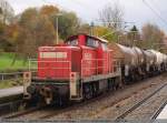 BR 294 218193 mit 294 811 mit ihrem 56106 von Oberlenningen kommend hier in Kirchheim/T - �tlingen. (04,11,2009)