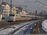 br-401-ice-1 ICE 596 bei der Durchfahrt durch Esslingen am Neckar auf seinem Weg nach Stuttgart. (05,01,2011)