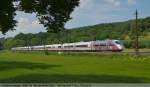 403 054 (Frauenfussballweltmeisterschaft 2011) f�hrt als ICE 515 von Stuttgart ...