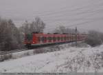 br-423 423 376 und 423 ? als  Doppeleinheit f�hrt bei dichtem Schneetreiben an Heiligabend als S1 von Kirchheim unter Teck durch Wendlingen am Neckar mit Ziel Herrenberg. (24,12,2010)