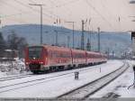 br-611 Auf Gleis 5 durchfahrt 611 044+038+022 den  Bahnhof Esslingen am Neckar mit Ziel T�bingen/Sigmaringen. (28,12,2010)
