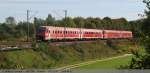 br-611 IRE 3254 mit zwei mal BR 611 auf dem Weg von Albstadt-Ebingen nach Stuttgart zwischen Wendlingen am Neckar und Wernau. (12,09,2010)