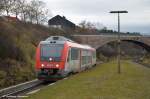 br-615-itino Einfahrt des VT 116 (ITINO) der Odenwaldbahn in die Hs Darmstadt-S�dbahnhof als RB 66 von Pfungstadt nach Eberbach. (13,12,2011)
