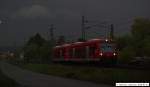 Dramatik pur im Neckartal. Ein kr�ftiges Gewitter mit Unwetter-potential zieht ...