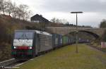 containerzuge E 189 097 (ES 64 F4 997) ERS Railways mit Container durch Darmstadt-S�d in Richtung Darmstadt Hbf. (13,12,2011)