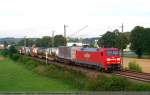 152 107-9 f�hrt mit Containerzug in Richtung Stuttgart. (29,07,2010)  ...