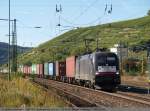 containerzuge ES 64 U2-004 zieht einen Containerzug durch Esslingen am Neckar. (06,10,2010)