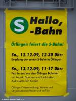 Plakate in Kirchheim/T - tlingen. Der einzige Stadt der seine eigene Feier Sonntags macht? (12.12.2009)