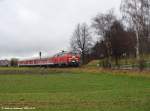Sag zum Abschied leise  Servus  mit Lok-bespannten Zgen auf der Teckbahn. Hier RB13945 von Wendlingen/N nach Oberlenningen bei der einfahrt in den Hp. Unterlenningen. (11.12.2009)