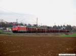 185 375-3 ist mit einem Eaos-Zug in richtung Stuttgart unterwegs. (01,04,2010)