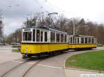 Die Sonntgliche fahrt der Straenbahn Linie 23 heute mit dem Mf. Esslingen TW 276 und Mf. Esslingen BW 1241 von Bad Canstatt (Stuttgarter Straenbahnmuseum) nach Ruhbank und zurck. (11,04,2010)