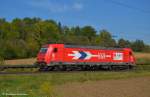kbs-750-filsbahn/161351/185-588--hgk-2056-auf 185 588 / HGK 2056 auf Tfzf durch Ebersbach/Fils in Richtung Stuttgart. (29,09,2011)