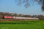 218 494 + 218 491 mit IC 2012 von Oberstdorf durch Ebersbach/Fils nach Stuttgart.