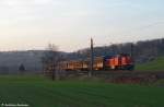 Glck hatte ich am 27,03,2012 den Gterzug mit der G1206 (92 821275 833-2 D CTD) und ihren Gterwagen auf dem Weg von Wiesloch Walldorf nach Heidelberger Druckmaschinen AG in Ammstetten bei Uhingen zu erwischen.