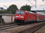 kbs-750-filsbahn/47292/ire4231-mit-146-217-5-auf-dem IRE4231 mit 146 217-5 auf dem Weg nach Lindau machte er halt in Gppingen. (20.09.2009)