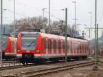 Abgestellte 423 508 an der Abstellanlage im Endbahnhof (fr die S-Bahn) Kirchheim/T. (17.12.2009)