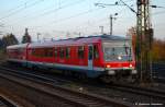Als Fuballsonderzug getarnt fhrt 628 007/507 aus der Abstellanlage durch Dsseldorf-Oberbilk zum Hbf Dsseldorf. (11,11,2011)