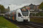 ET 6.04 der Eurobahn mit RRX als RE 13 (Maas-Wupper-Express) Hamm(Westf) - Venlo bei Wuppertal-Steinbeck nchster Halt ist Wuppertal-Vohwinkel. (19,10,2011)