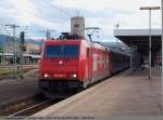 Abfahrt fr den SDZ 95053 mit der HGK 185 587-3 nach Mnster(Westf) um 17:37 Uhr von Gleis 10 im Hbf Stuttgart.