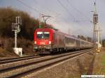 ec Mit +40 min Versp�tung f�hrt EC 112 mit 1116 146-0 und ihrer Schwester-Lok durch Reichenbach(Fils) nach Stuttgart Hbf (Siegen). (01,04,2010)