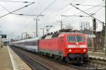 en EN 452 'Transeuropean Express ' mit 120 118 von Moskva Belorusskaja nach Paris Est mit -10 min in Frankfurt (Main) - S�d. (19,12,2011)