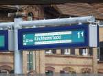eroffnung-s1-nach-kirchheim-t Neue S1 Anzeigetafel f�r S-Bahn (nur an Gleis 11). (12.12.2009)