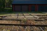 Gleise und Weichen Dreh- Wendeplatten f�r Draisinen? am Nebengeb�ude beim Bf Jokkmokk. (15,06,2011)