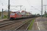 Mit einem langen Leer-Autozug ...  Andreas Axmann 11.05.2011