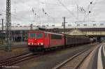 guterzuge 155 010 mit gemischtem G�terzug durch Hbf Darmstadt in Richtung Heidelberg. (13,12,2011)