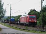 guterzuge 185 261 zieht einen Gemischten G�terzug an Plochingen vorbei in Richtung M�nchen. (13,07,2010)