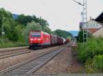 guterzuge 185 182-3 mit einem Gemischten G�terzug durch Gingen in Richtung Stuttgart. (03,08,2010)