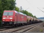 185 295-3 mit Gemischten G�terzug bei Uhingen in Richtung Stuttgart. ...