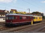 Hochwaldbahn 701 130-7 und 701 142-2 der Hochwaldbahn abgestellt in Plochingen Gleis 52. (01,10,2010)