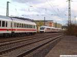 ic Treffen von Stuttgart kommt 101 072-7 mit ihrem IC 2011 nach T�bingen und von 101 091-7 mit EC 360 in Untert�rkheim.  (31,03,2010)