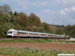 ic IC 2260 auf seiner fahrt nach Stuttgart bei Reichenbach/Fils. (27,04,2010)