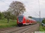 IRE von Lindau nach Ulm mit 146 203-5 bei Gingen/Fils. ...