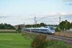 kbs-750-filsbahn TGV 9575 mit Triebzug 4404 auf ihrem Weg von Paris nach M�nchen bei Ebersbach/Fils. (13,08,2011)