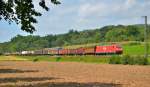 kbs-750-filsbahn 185 248 mit einem gemischten G�terzug auf seinem Weg in Richtung M�nchen. (20,08,2011)