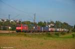 kbs-750-filsbahn 152 010 mit Sattelauflieger in Richtung Stuttgart durchEbersbach/Fils unterwegs. (29,09,2011)