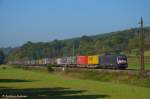 kbs-750-filsbahn ES 64 U2-098 mit TLX durch Ebersbach/Fils in Richtung Ulm/M�nchen. (01,10,2011)