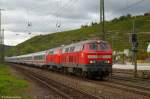 kbs-750-filsbahn IC 2013 mit 218 481 und 218 499 durch Esslingen am Neckar nach Oberstdorf. (12,10,2011)