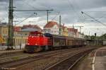 kbs-750-filsbahn Angemiedete Lok 275 111 der Bayerische Cargobahn GmbH (BCB) mit Wagen der Heidelberger Druckmaschinen AG von Amstetten nach Mannheim als DGS 75790. (12,10,2011)