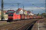 kbs-750-filsbahn 185 172 mit Fals-Wagen in Richtung Stuttgart/Kornwestheim durch Esslingen am Neckar. (26,10,2011)