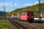 kbs-750-filsbahn 151 149 mit KLV in Richtung M�nchen durch Esslingen am Neckar. (26,10,2011)