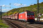 kbs-750-filsbahn 185 168 mit Fals-Wagen in Richtung M�nchen durch Esslingen am Neckar. (26,10,2011)