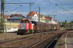 kbs-750-filsbahn Veolia G1206 / 1509 (92 87 0061 701-4_F VC) f�hrt mit G�terwagen auf dem Weg von Heidelberger Druckmaschinen AG in Ammstetten nach Mannheim durch Esslingen am Neckar. (26,10,2011)