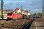 kbs-750-filsbahn 185 294 mit G�terzug durch Esslingen am Neckar in Richtung Stuttgart/Kornwestheim. (26,10,2011)