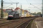 kbs-750-filsbahn ES 64 U2-098 mit KLV durch Esslingen am Neckar in Richtung Stuttgart/Kornwestheim. (28,10,2011)