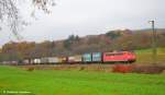 kbs-750-filsbahn 151 145 mit KLV durch Ebersbach/Fils in Richtung M�nchen. (10,11,2011)