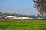 Frauenfu�ball-ICE 403 054 als ICE 610 durch Ebersbach/Fils nach Stuttgart. ...
